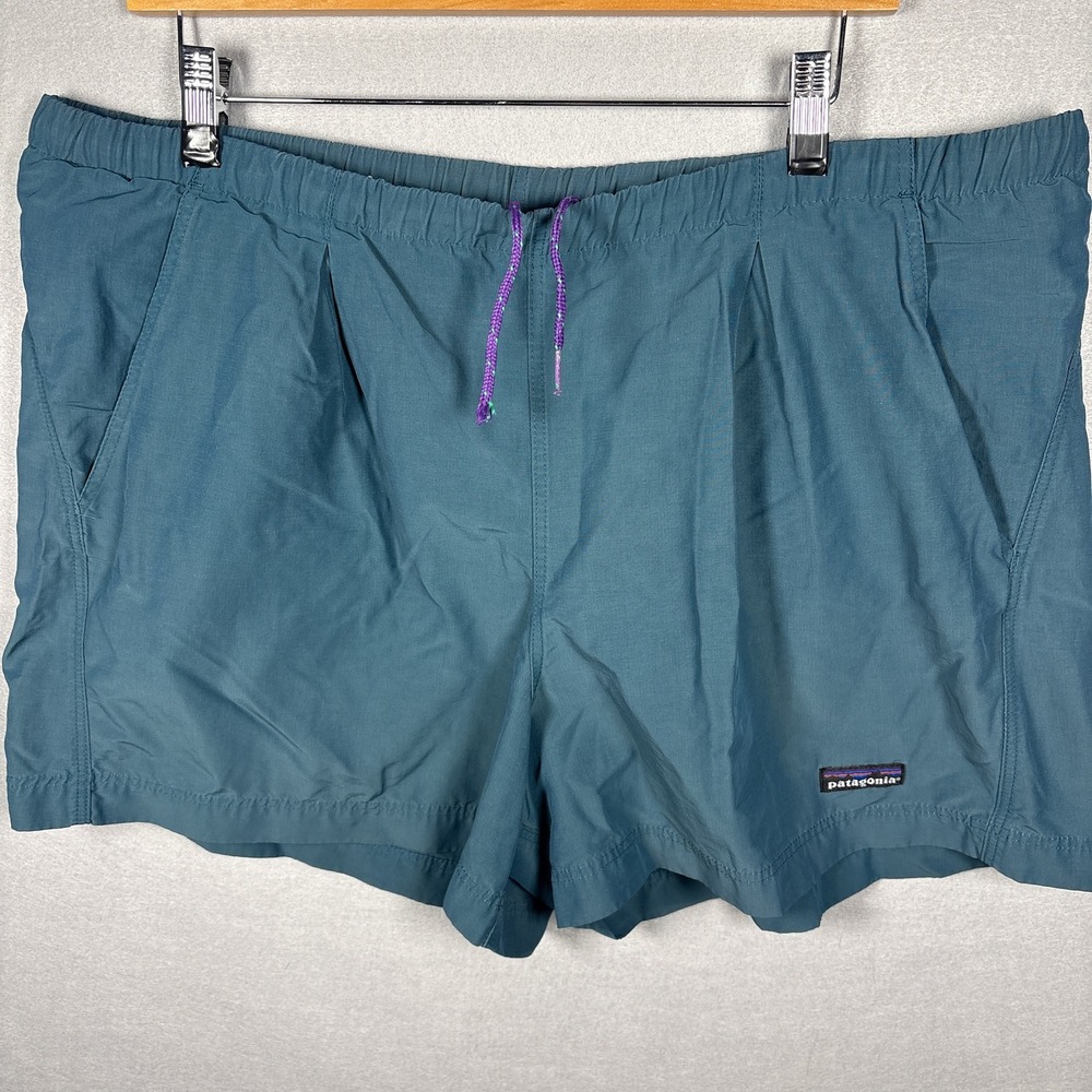 Vintage Patagonia Baggies Womens XL (Tagged L) Teal Unlined 4" Inseam